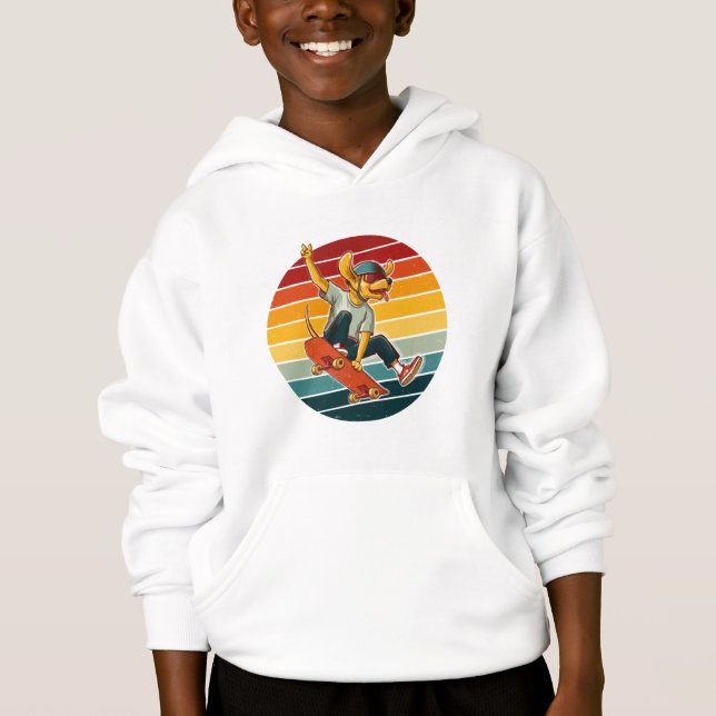 Skater Dog Retro Sunset  (Front)
