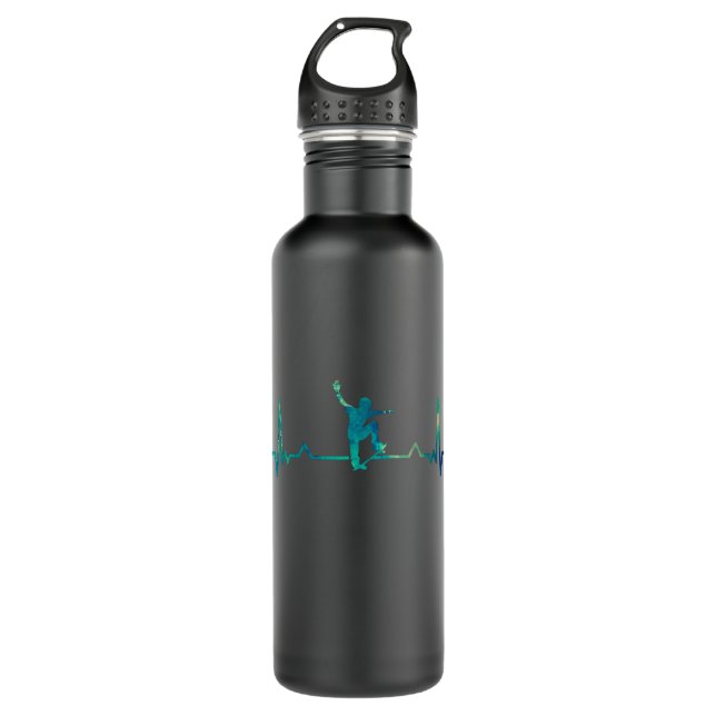 Skater Gift Skateboarding Skateboard 710 Ml Water Bottle (Front)