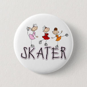 Skater Girl Button