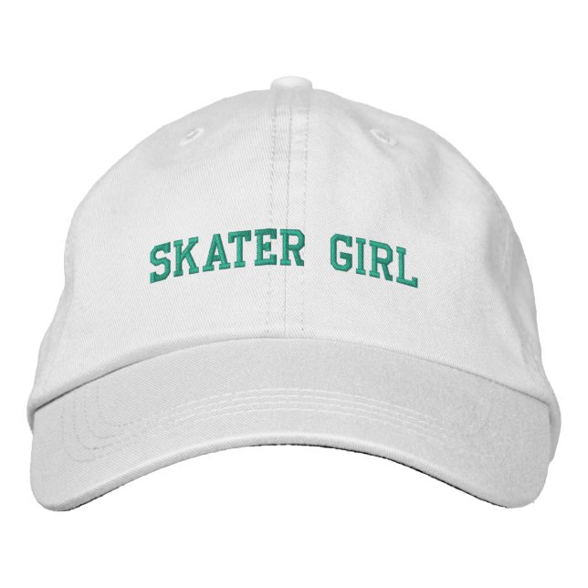 Skater Girl Embroidered Cap (Front)