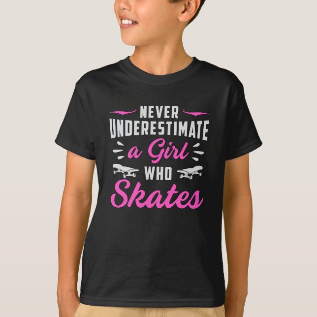 Skater Girl Girls Sk8 Skating Skateboard Gift Idea T-Shirt (Front)