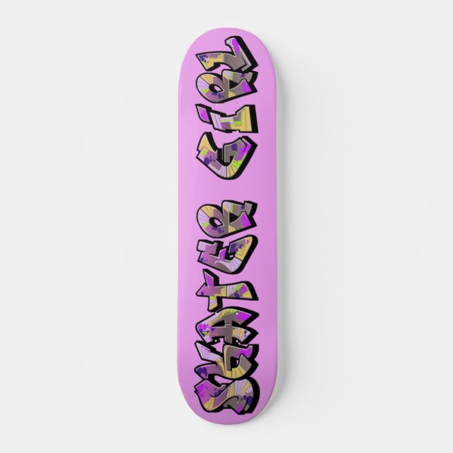 Skater Girl Graffiti Skateboard (Front)