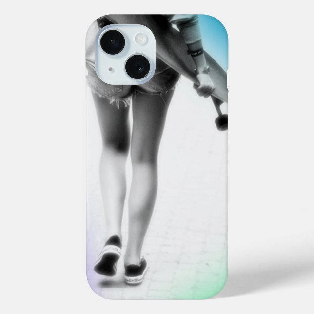 Skater Girl iPhone 15 Case (Back)