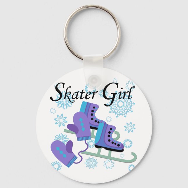 Skater Girl Key Ring (Front)