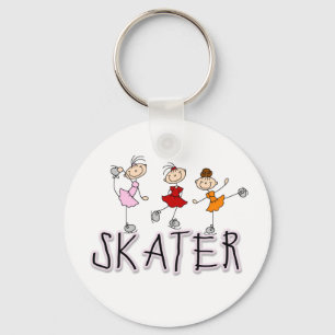 Skater Girl Key Ring