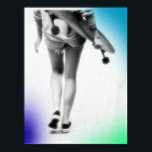 Skater Girl Pop Art Poster<br><div class="desc">Skater Girl Pop Art Poster</div>