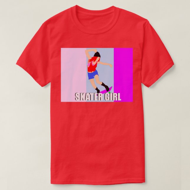 Skater Girl Redhead T-Shirt (Design Front)