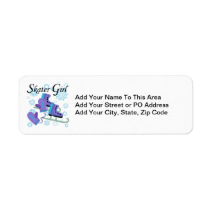 Skater Girl Return Address Label