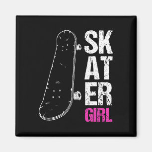 Skater Girl Skateboard Sk8r Girls Skate Cool Skate Magnet