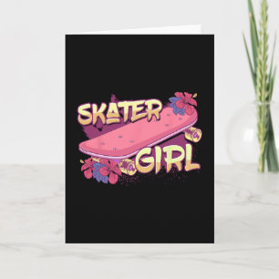 Skater Girl Skateboard Skateboarding 4  Card