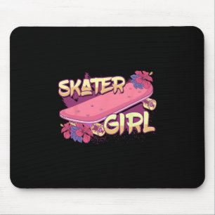 Skater Girl Skateboard Skateboarding 4  Mouse Pad