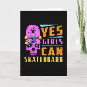 Skater Girl Skateboard Skating Skate Sk8 Gift Idea Card
