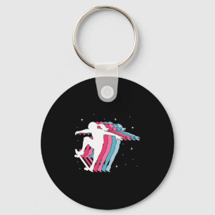 Skater Girl Skateboarder Skateboarding Girls Gift Key Ring