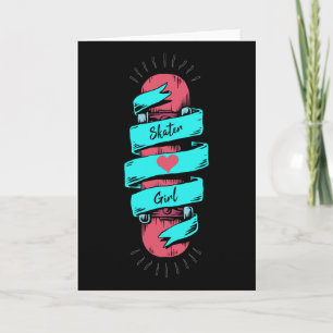 Skater Girl Skateboarding Fan Female Skateboarder Card