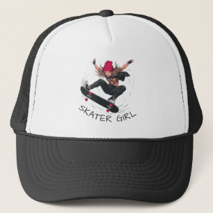 Skater Girl Skateboarding Hat
