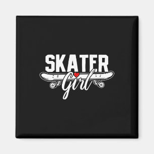 Skater Girl Skateboarding Skateboarder Skateboard Magnet