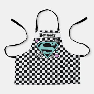 Skater Girl Supergirl Hearts S-Shield Apron