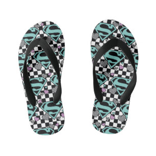 Skater Girl Supergirl Hearts S-Shield Kid's Thongs