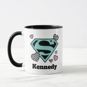 Skater Girl Supergirl Hearts S-Shield Mug