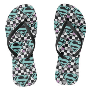 Skater Girl Supergirl Hearts S-Shield Thongs