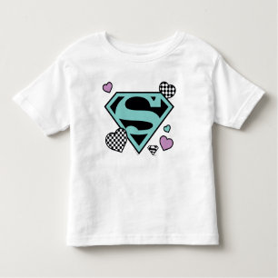 Skater Girl Supergirl Hearts S-Shield Toddler T-Shirt