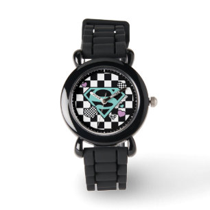 Skater Girl Supergirl Hearts S-Shield Watch