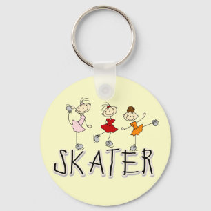 Skater Girl T-shirts and Gifts Key Ring