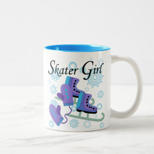 Skater Girl Two-Tone Coffee Mug