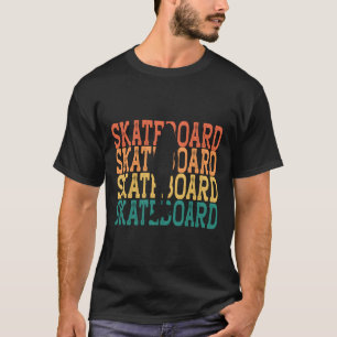 Skater Girl Vintage Retro Skateboard Theme Gift Cu T-Shirt