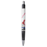 Skater Gnome with Gift Christmas Pen