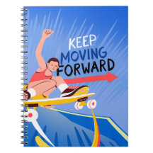 Skater in Action: Keep Moving Forward Motivational