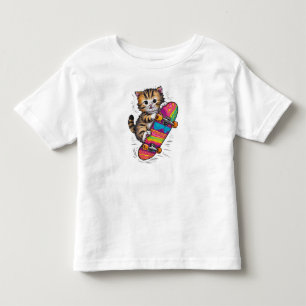 Skater Kitten Toddler T-Shirt