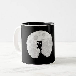 Skater Moon Two-Tone Coffee Mug