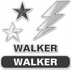 Skater Name - Black and White Skateboard Stickers