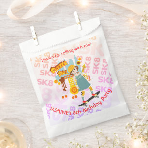 Skater Park Fun Girl Birthday Party Favour Bag