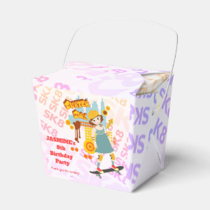 Skater Park Fun Girl Birthday Party Favour Box