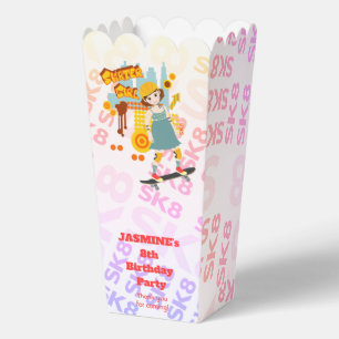 Skater Park Fun Girl Birthday Party Favour Box