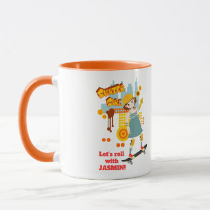 Skater Park Fun Girl Birthday Party Mug