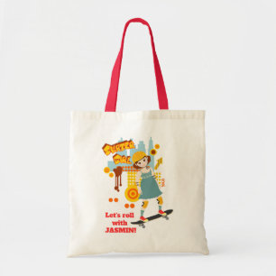 Skater Park Fun Girl Birthday Party Tote Bag