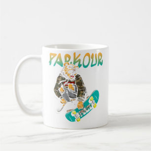 Skater Retro Parkour Outdoor Parkour Runner Coffee Mug
