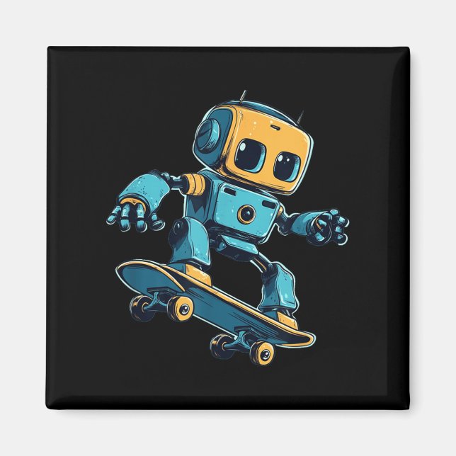 Skater Robot Costume  Magnet (Front)
