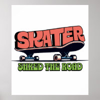Skater Shred the Road – Retro 70s Skateboarding