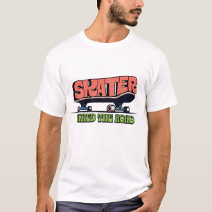 Skater Shred the Road – Retro 70s Skateboarding  T-Shirt