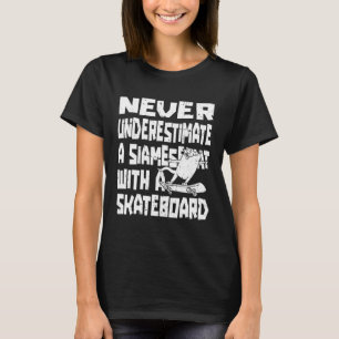 Skater Siamese Skateboarding Skateboarder Skatebo T-Shirt