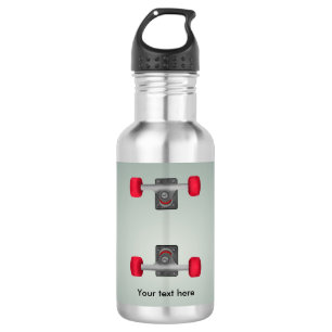 Skater Skateboard Skateboarding Wheels and Trucks 532 Ml Water Bottle