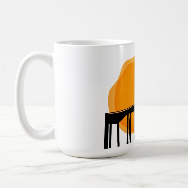 Skater, Skateboard, Sunset Coffee Mug (Left)