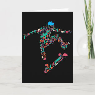 Skater Skateboarding Helmet Gear Skateboard - Skat Card