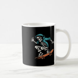 Skater Skeleton Halloween Skateboarder Men Coffee Mug