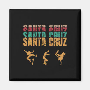 Skater Women's Skateboarding Vintage Retro Santa C Magnet