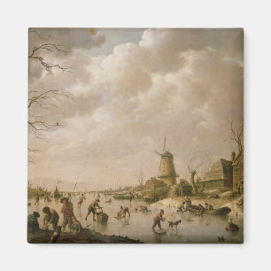 Skaters on a Frozen Canal, 1779 Magnet